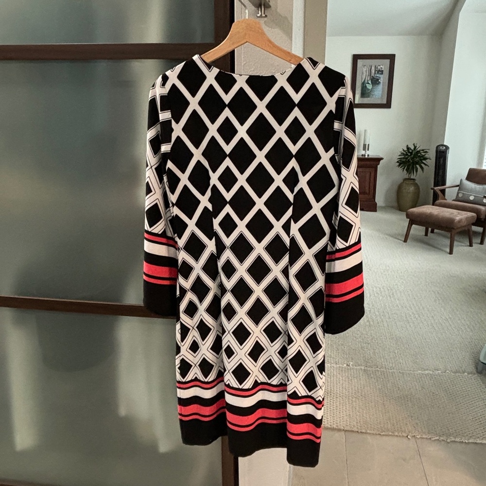 Enfocus Studio Shift Dress - Retro 60s Geometric Print Size S - Picture 6 of 9